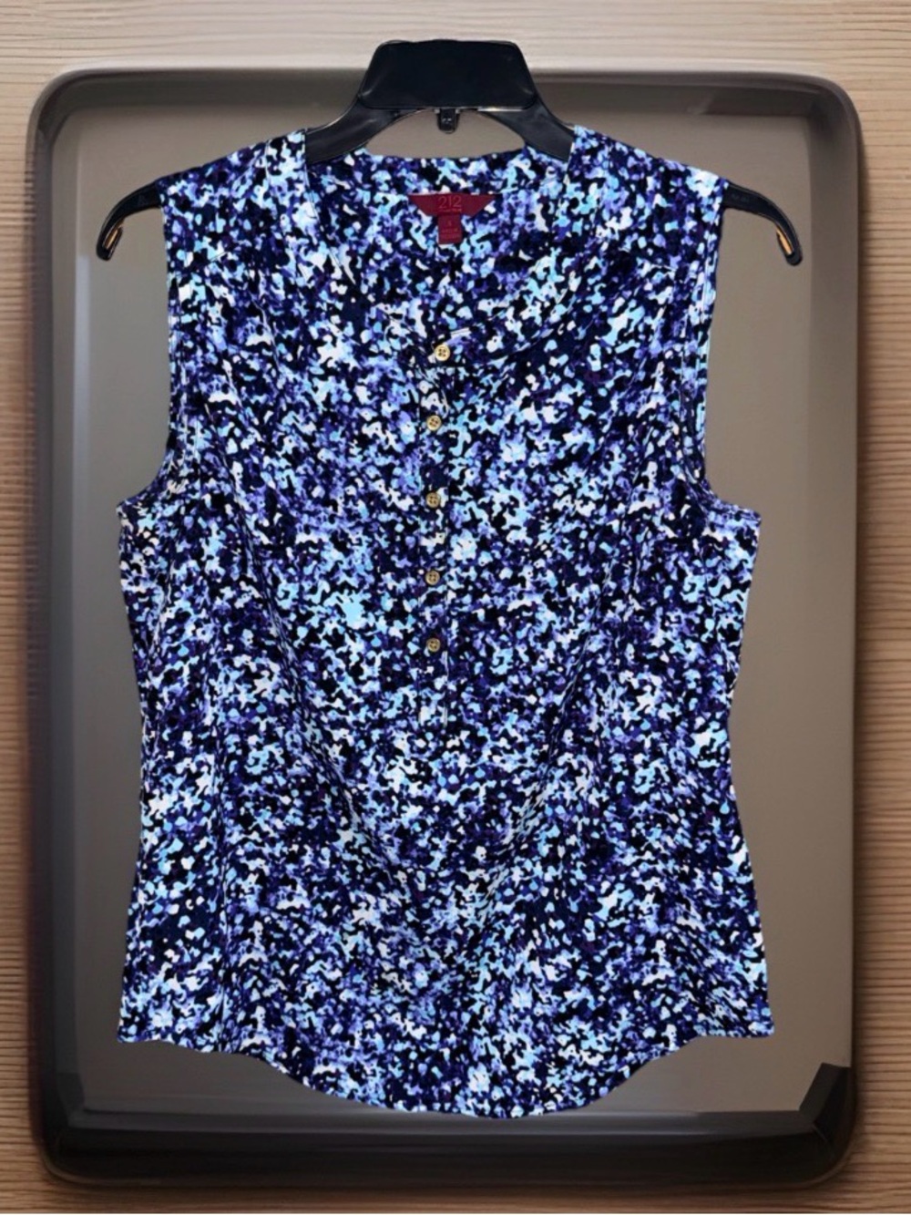 NwoT 212 Collection Women’s Blue Abstract Print Sleeveless Top - S - EC